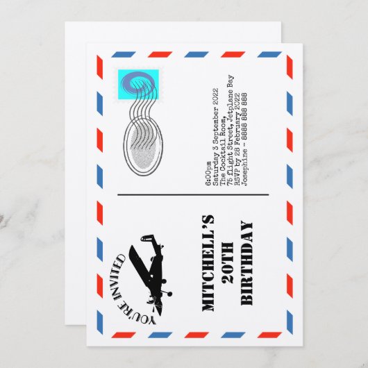 Invitation Inspirée par les Voyages (Devant / Derrière)