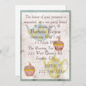 Invitation inspirée par un Tea Party (Devant / Derrière)