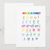 Invitation Inspirer l'apprentissage de l'arabe : Beau Alphabe (Devant / Derrière)