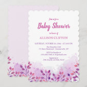 Invitation Inspirés par l'invitation du Baby shower naturel (Devant / Derrière)