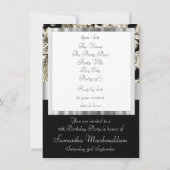 Invitation Instagram et sweet sixteen damassé (Dos)