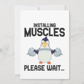 Invitation Installation des muscles, veuillez patienter, manc (Devant)