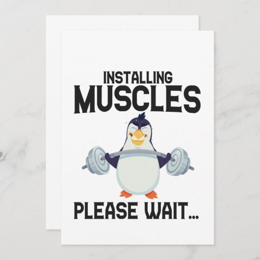 Invitation Installation des muscles, veuillez patienter, manc (Devant / Derrière)