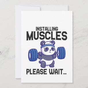 Invitation Installation des Muscles Veuillez Patienter Panda
