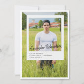 Invitation Instantané autographié | 5 Fête de graduation phot (Devant)