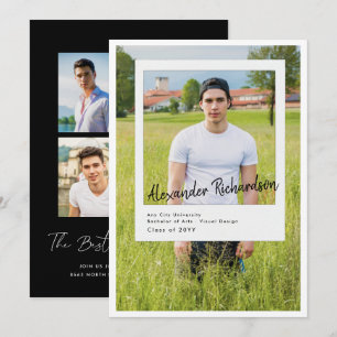 Invitation Instantané autographié   5 Fête de graduation phot