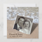 Invitation Instantané de la plage de renouvellement Vow maria (Devant)