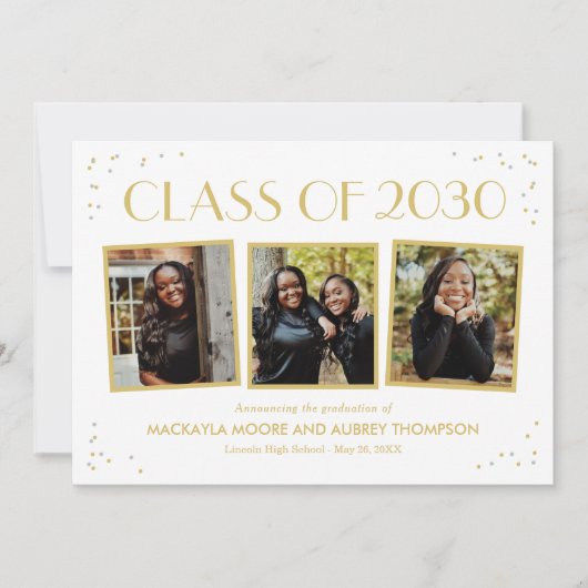 Invitation Instantanés amusants Editable Color Graduation Inv (Devant)