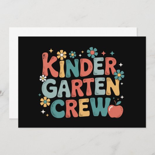 Invitation Instituteur Retour à l'école Maternelle Équipe (Devant / Derrière)