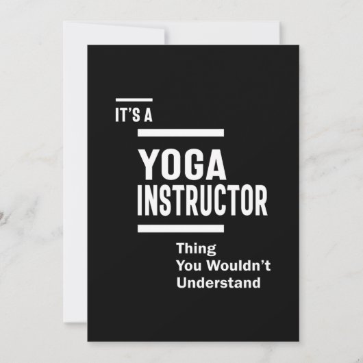 Invitation Instructeur de yoga Titre du travail Cadeau (Devant)