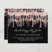 Invitation Instructions de soins postérieurs Lashes Retour Ro (Devant / Derrière)