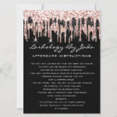 Invitation Instructions de suivi Lashes Retour Rose Moderne (Dos)