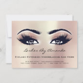 Invitation Instructions de suivi Lashes Rose Blush Maquillage (Dos)