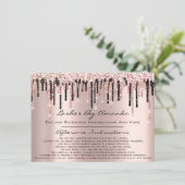 Invitation Instructions de suivi Lashes Rose Drips maquillage (Debout devant)