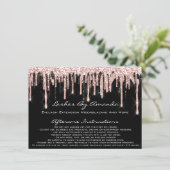 Invitation Instructions de suivi Lashes Rose Drips maquillage (Debout devant)