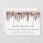 Invitation Instructions de suivi Lashes Rose Drips maquillage (Dos)