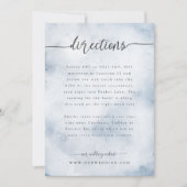 Invitation Instructions / détails bleu foncé insérer (Devant)