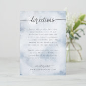 Invitation Instructions / détails bleu foncé insérer (Debout devant)