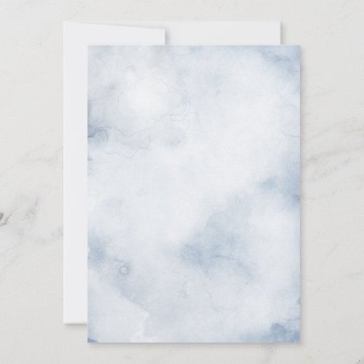 Invitation Instructions / détails bleu foncé insérer (Dos)