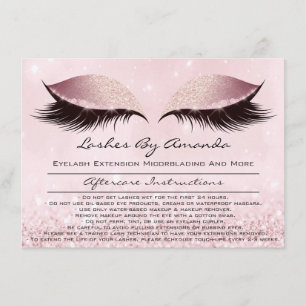 Invitation Instructions pour les soins postérieurs Pink Blush