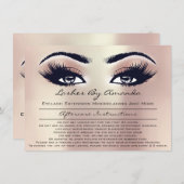 Invitation Instructions pour les soins postérieurs Pink Rose  (Devant / Derrière)