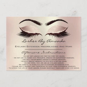 Invitation Instructions pour les soins postérieurs Pink Rose 