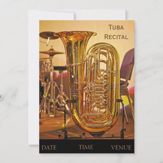 Invitation Instrument en laiton de Tuba Considérant (Devant)