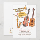 Invitation Instruments à Cuivre et à Cordes (Devant / Derrière)