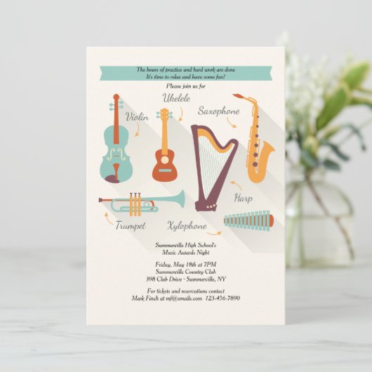 Invitation Instruments de musique (Debout devant)