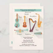 Invitation Instruments de musique (Devant / Derrière)