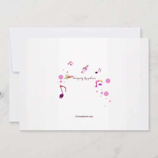 Invitation Instruments de musique (Dos)