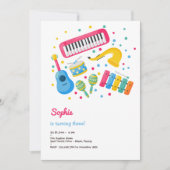 Invitation Instruments de musique anniversaire de enfant (Devant)