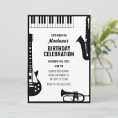 Invitation instruments de musique jazz (Debout devant)