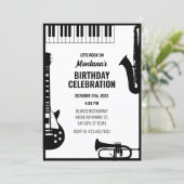 Invitation instruments de musique jazz (Debout devant)