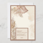 Invitation intemporelle Moderne Chic Mariage Élégance (Dos)