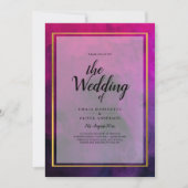 Invitation Intense Magenta Plum Purple Encre Mariage INVITE (Devant)