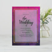Invitation Intense Magenta Plum Purple Encre Mariage INVITE (Debout devant)
