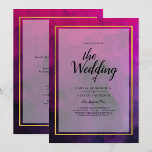 Invitation Intense Magenta Plum Purple Encre Mariage INVITE
