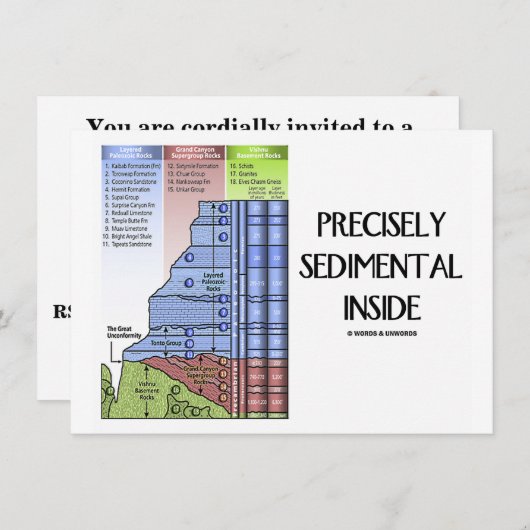 Invitation Intérieur avec précision Sedimental (couches de (Devant / Derrière)