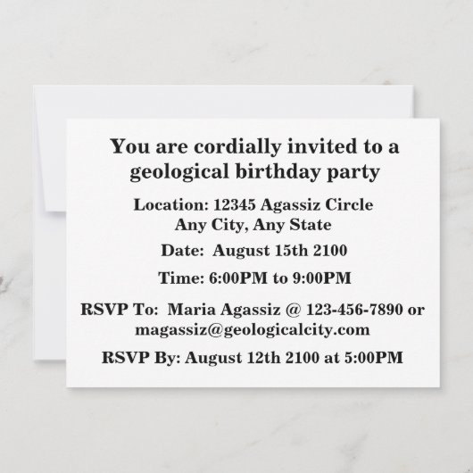 Invitation Intérieur avec précision Sedimental (couches de (Dos)