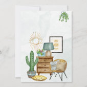 Invitation Intérieur chaleureux avec maison ouverte plante (Dos)