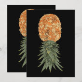 Invitation Intervertisseur d'ananas vers le bas 2 (Devant / Derrière)