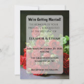 Invitation Intimate Close-Up Red Rose Hand-Held Engagement (Devant)