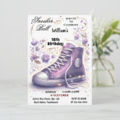Invitation Into Chic Shoe Girl Sweet 16 Basket Ball Anniversa (Debout devant)