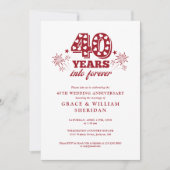 Invitation Into Forever Ruby 40th Mariage Anniversary Photo (Devant)