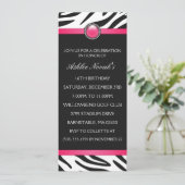 Invitation Into the Wild Zebra Print Sweet 16 Anniversaire Pa (Debout devant)