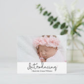 Invitation Introduction Script Baby Photo Heart (Debout devant)
