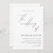 Invitation Inv Mariage Handscript Minimaliste (Devant / Derrière)