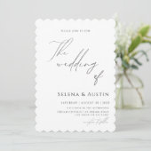 Invitation Inv Mariage Handscript Minimaliste (Debout devant)