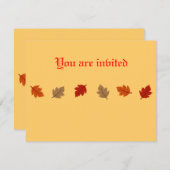 Invitation Invasions de feuilles d'automne (Devant / Derrière)